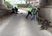 Gobierno estatal realiza limpieza en bulevar Río Españita, tras las lluvias